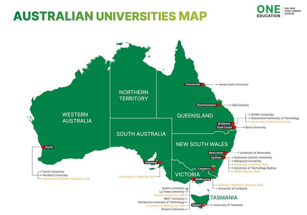 Universities in Australia One Education